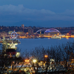 View of the Seattle piers from Magnolia